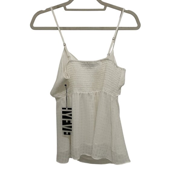 HYFVE Blouse Womens Size S Ivory Pullover Spaghetti Strap Sheer Lined NEW *Read* - Picture 2 of 9